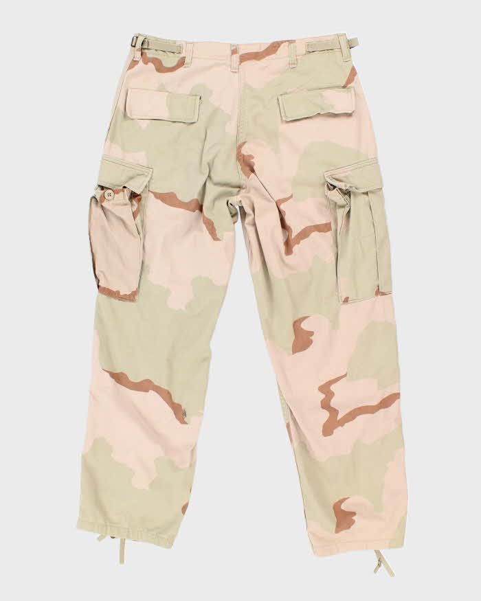Vintage 90's Desert Camouflage Military Cargo Trousers - W32 L28