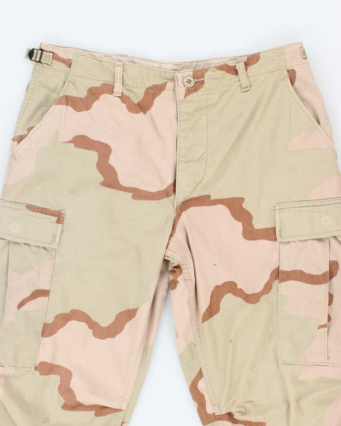 Vintage 90's Desert Camouflage Military Cargo Trousers - W32 L28