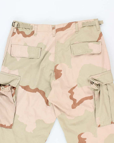 Vintage 90's Desert Camouflage Military Cargo Trousers - W32 L28