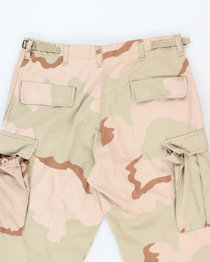 Vintage 90's Desert Camouflage Military Cargo Trousers - W32 L28