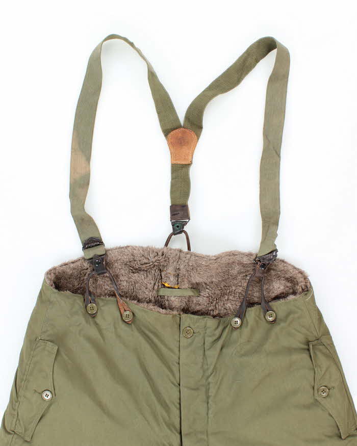 40s Vintage WW2 Flying Trousers &amp; Suspenders - 40x33