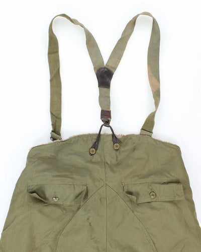40s Vintage WW2 Flying Trousers & Suspenders - 40x33