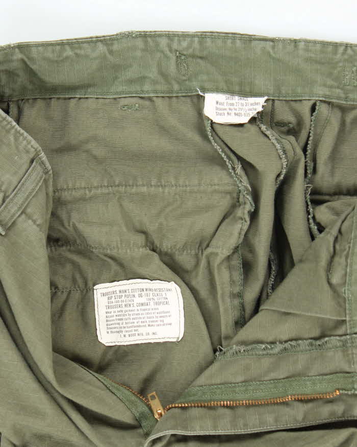 60s Vintage Vietnam War Jungle Trousers - 30x30