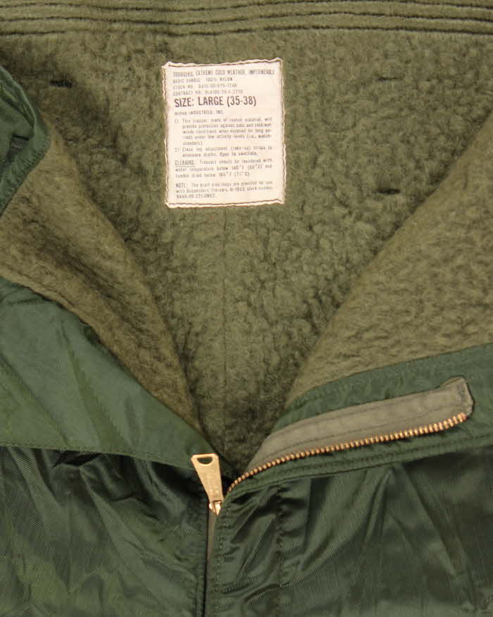 80s Vintage US Navy A-1 Insulated Deck Trousers - 36x30