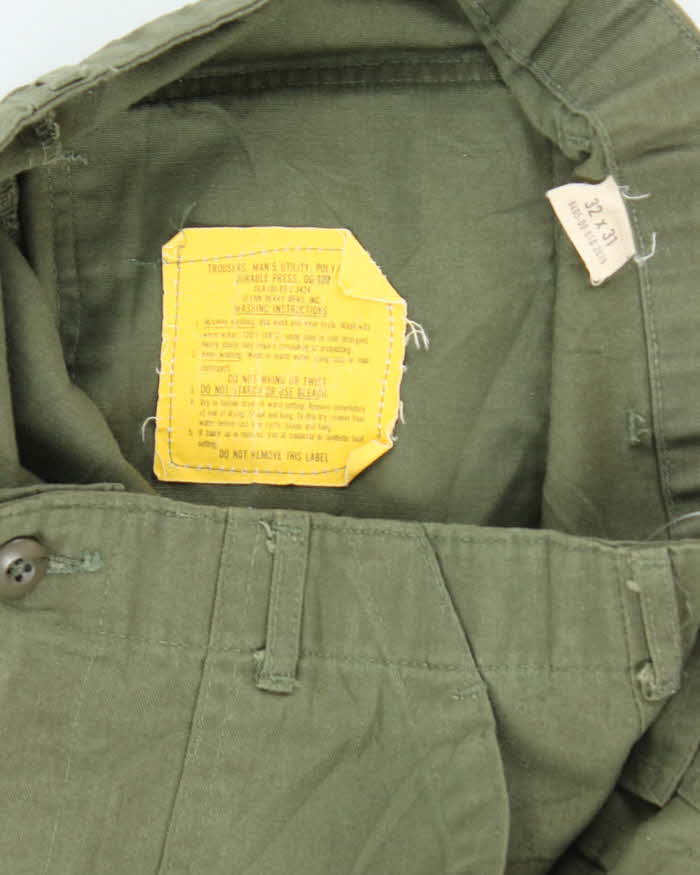 70s Vintage US Army Dura-Press UtilityTrousers - 30x31