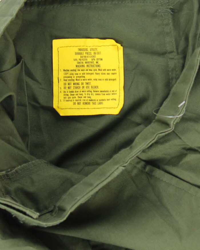 70s Vintage US Army Dura-Press Utility Trousers - 30x32