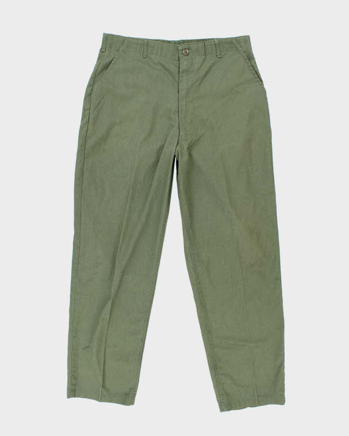 70s Vintage US Army Dura-Press Utility Trousers - 34x32