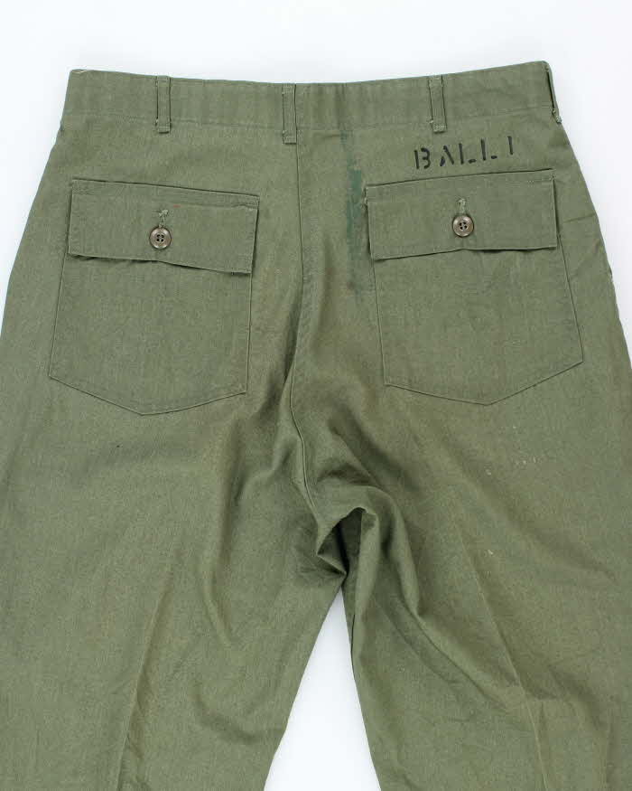 70s Vintage US Army Dura-Press Utility Trousers - 34x32
