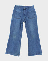 80s Vintage US Navy Denim Bell Bottom Jeans - 30x29