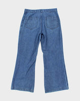 80s Vintage US Navy Denim Bell Bottom Jeans - 30x29