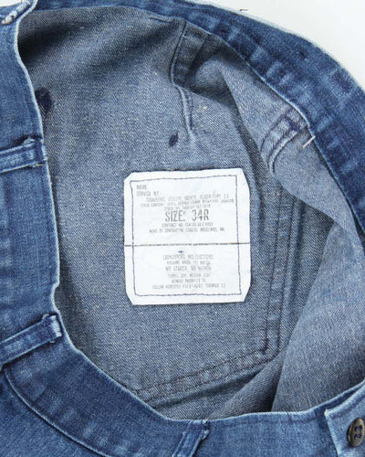 80s Vintage US Navy Denim Bell Bottom Jeans - 30x29