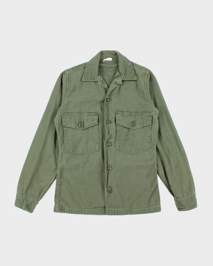60s Vintage US Army OG-107 Utility Shirt - X-Small