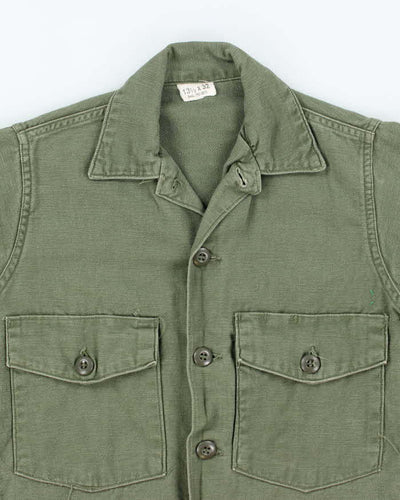 60s Vintage US Army OG-107 Utility Shirt - X-Small