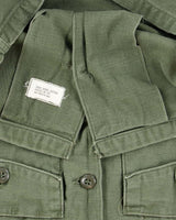 60s Vintage US Army OG-107 Utility Shirt - X-Small