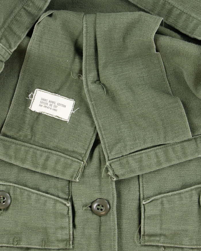 60s Vintage US Army OG-107 Utility Shirt - X-Small