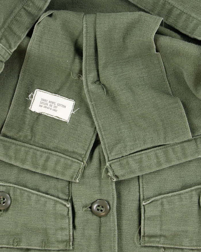 60s Vintage US Army OG-107 Utility Shirt - X-Small