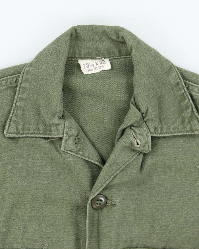 60s Vintage US Army OG-107 Utility Shirt - X-Small