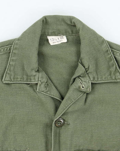 60s Vintage US Army OG-107 Utility Shirt - X-Small