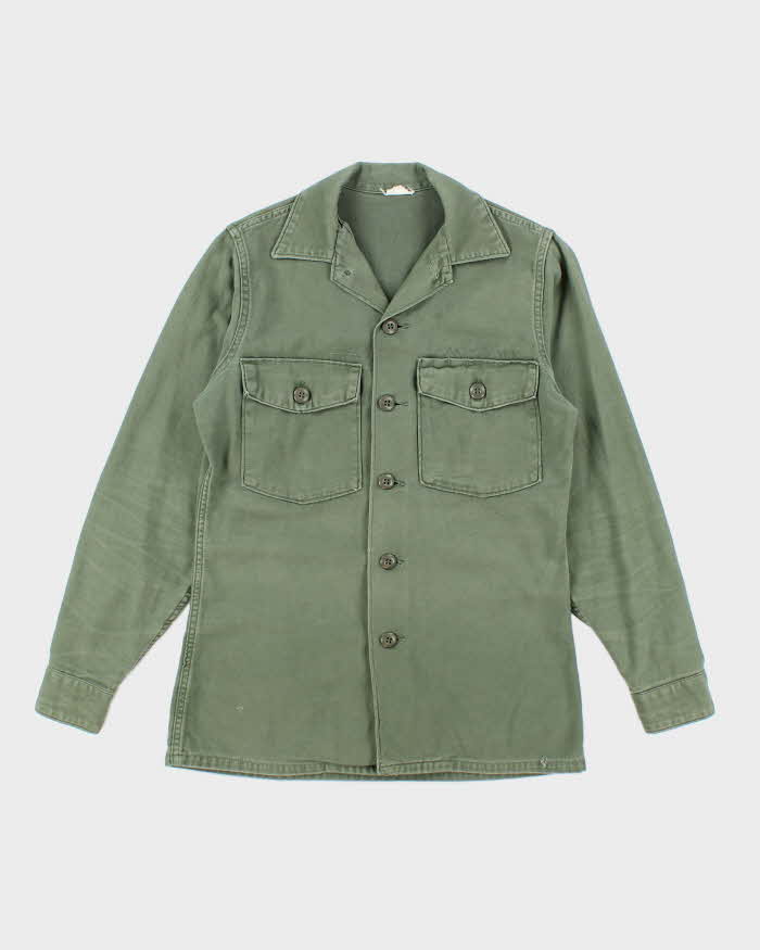 60s Vintage US Army OG-107 Utility Shirt - Small