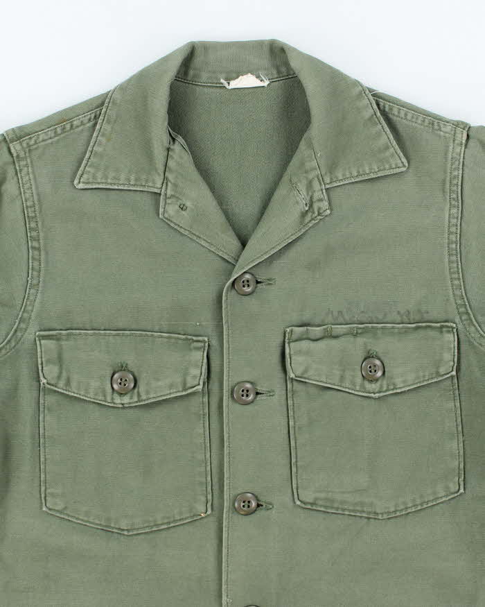 60s Vintage US Army OG-107 Utility Shirt - Small