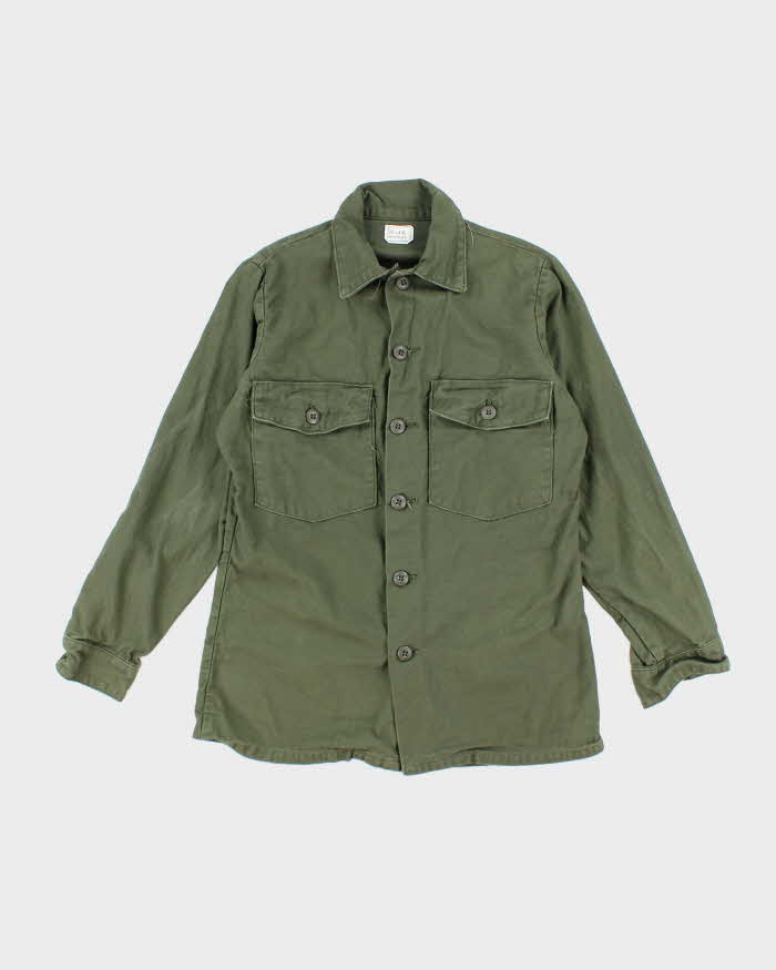 60s Vintage US Army OG-107 Utility Shirt - Small