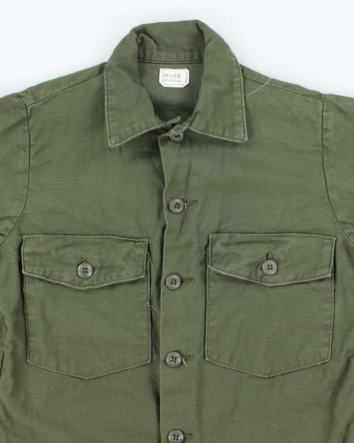 60s Vintage US Army OG-107 Utility Shirt - Small