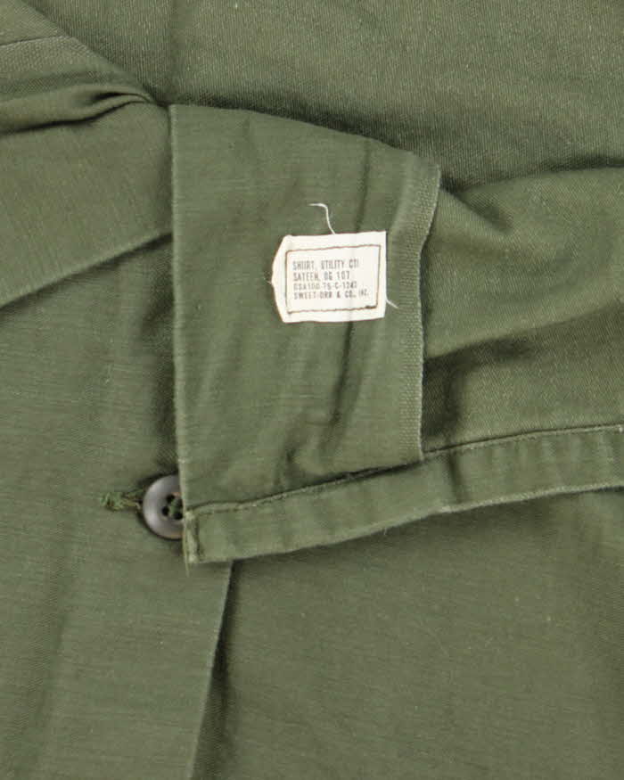 60s Vintage US Army OG-107 Utility Shirt - Small