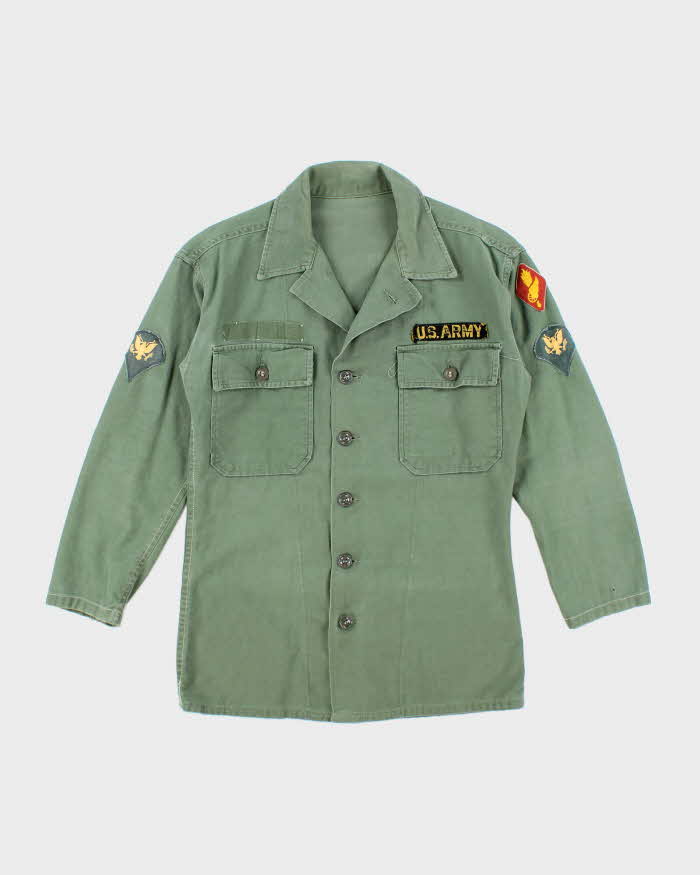 60s Vintage US Army OG-107 Utility Shirt - Small