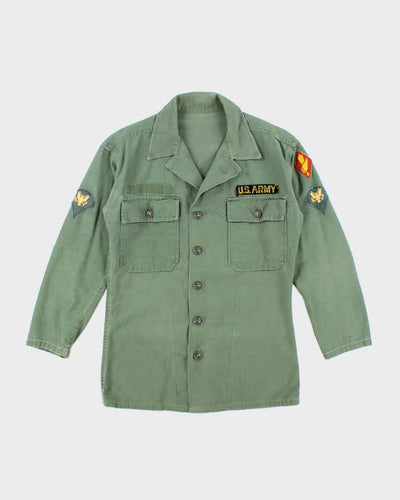 60s Vintage US Army OG-107 Utility Shirt - Small