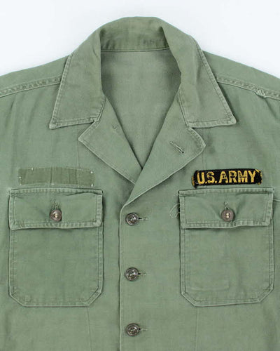 60s Vintage US Army OG-107 Utility Shirt - Small