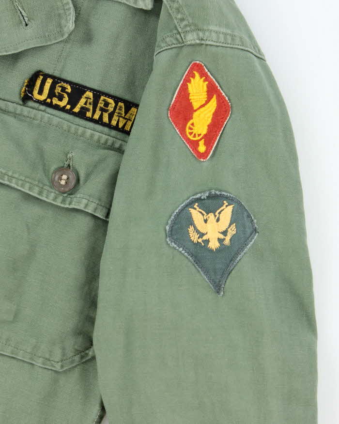 60s Vintage US Army OG-107 Utility Shirt - Small