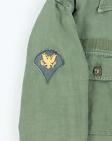 60s Vintage US Army OG-107 Utility Shirt - Small