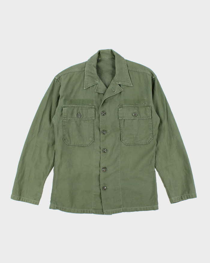 60s Vintage US Army OG-107 Utility Shirt - Small