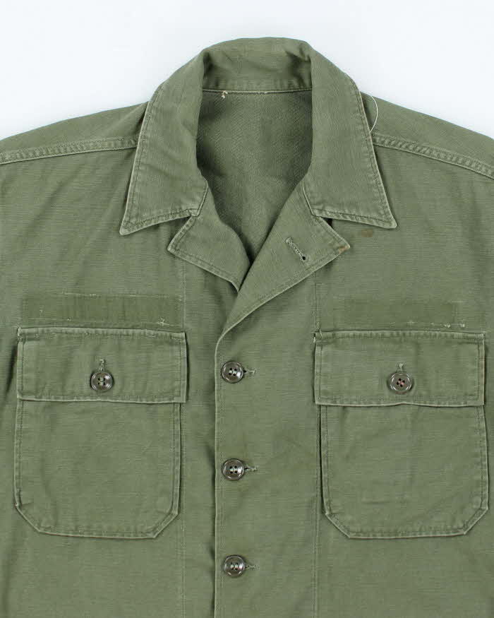 60s Vintage US Army OG-107 Utility Shirt - Small