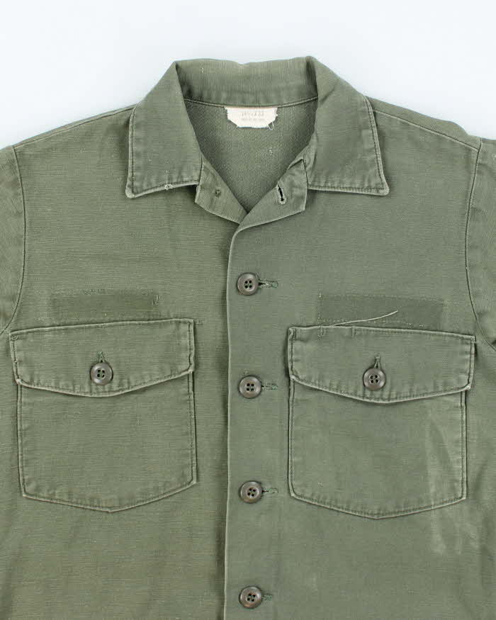 60s Vintage US Army OG-107 Utility Shirt - Medium