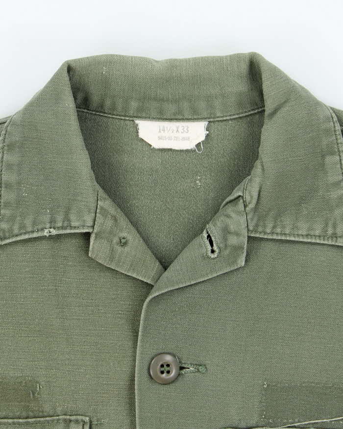 60s Vintage US Army OG-107 Utility Shirt - Medium
