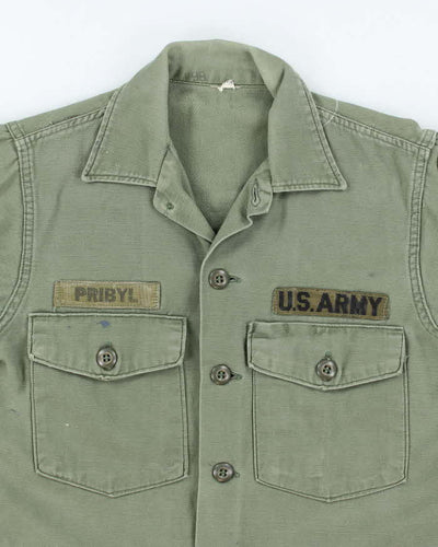60s Vintage US Army OG-107 Utility Shirt - Medium