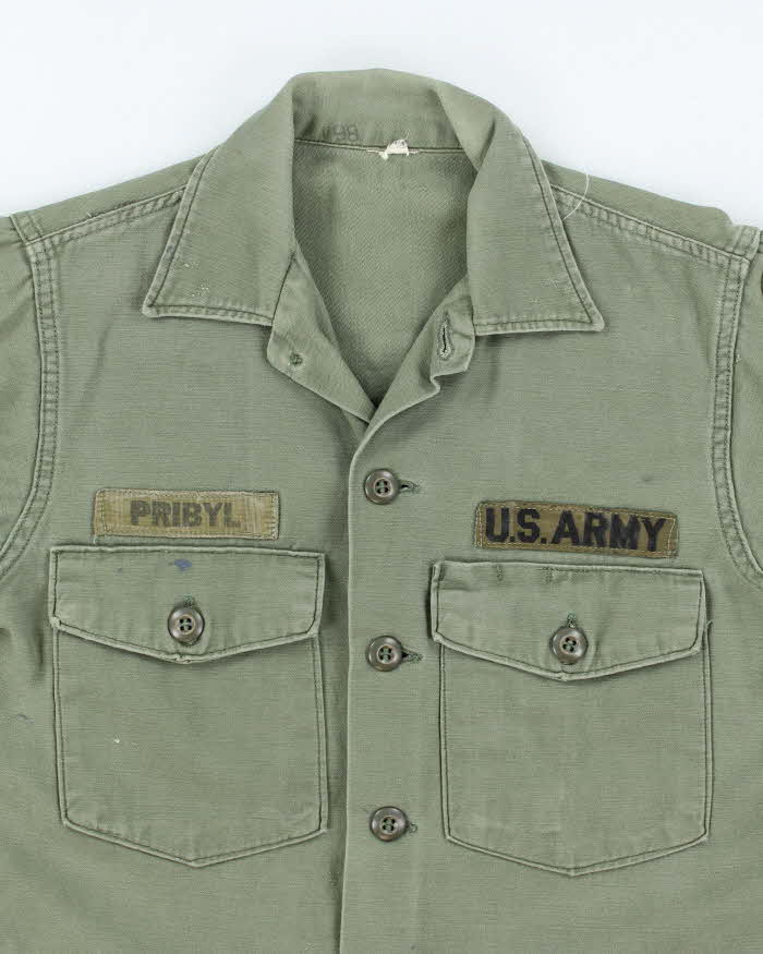 60s Vintage US Army OG-107 Utility Shirt - Medium