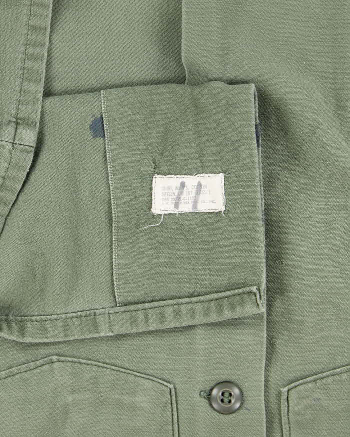 60s Vintage US Army OG-107 Utility Shirt - Medium