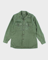 60s Vintage US Army OG-107 Utility Shirt - Large