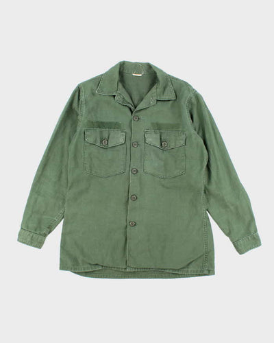 60s Vintage US Army OG-107 Utility Shirt - Large