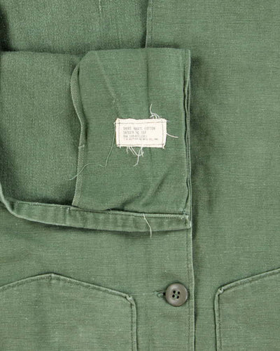 60s Vintage US Army OG-107 Utility Shirt - Large