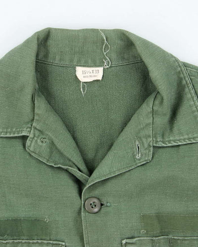 60s Vintage US Army OG-107 Utility Shirt - Large