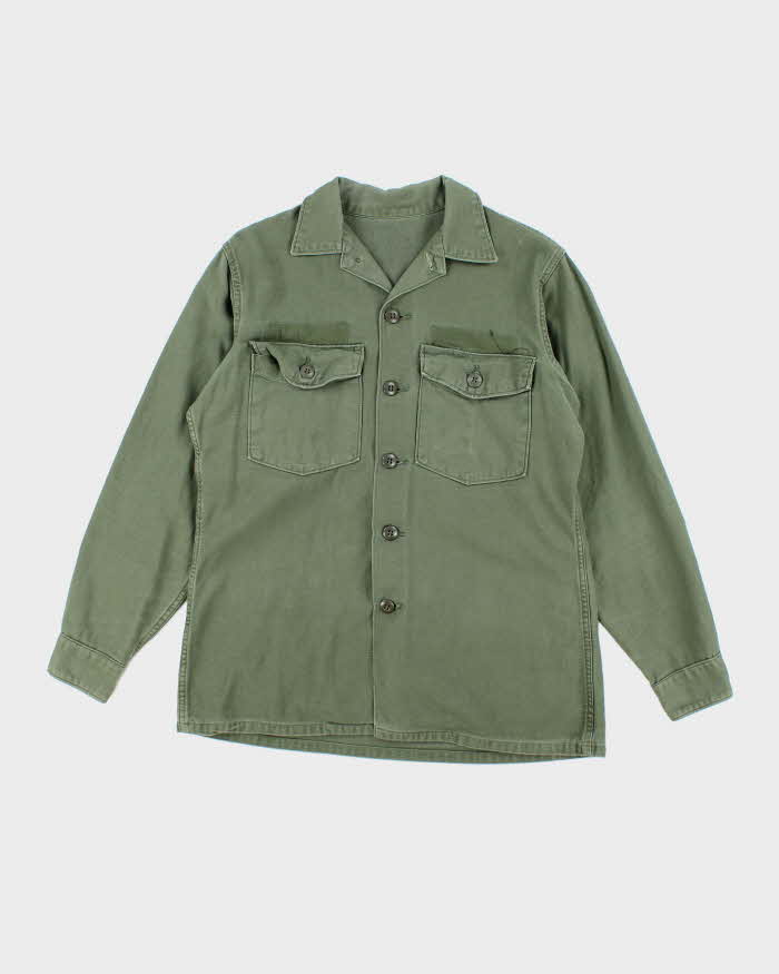 60s Vintage US Army OG-107 Utility Shirt - Large