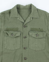 60s Vintage US Army OG-107 Utility Shirt - Large
