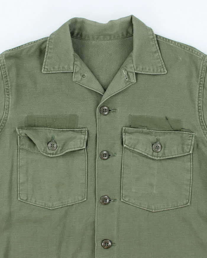 60s Vintage US Army OG-107 Utility Shirt - Large