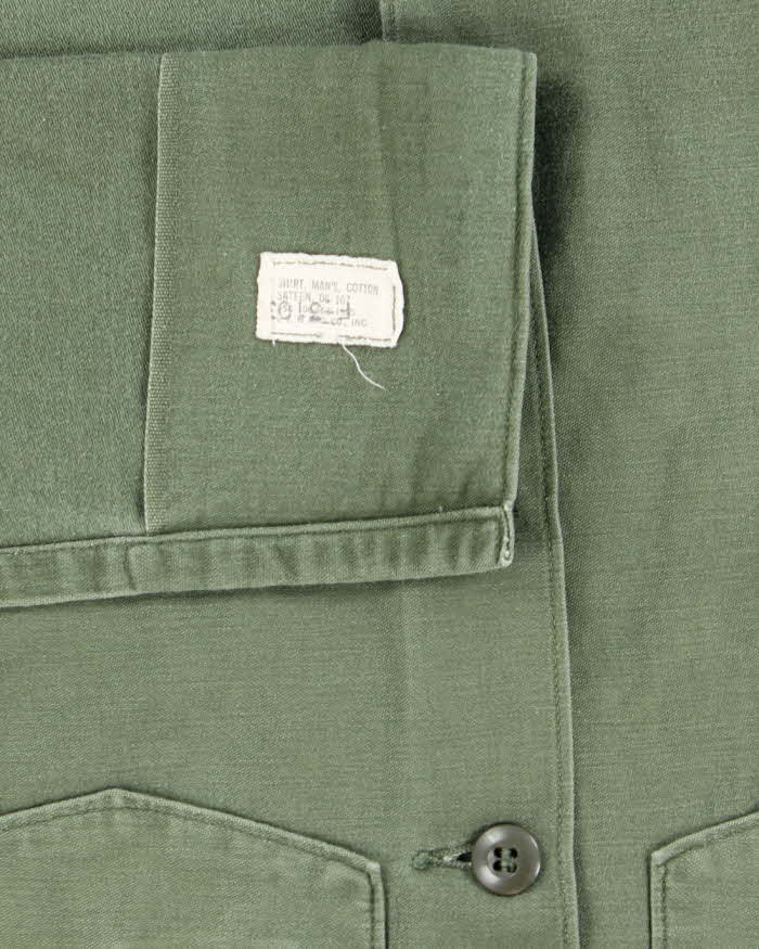 60s Vintage US Army OG-107 Utility Shirt - Large