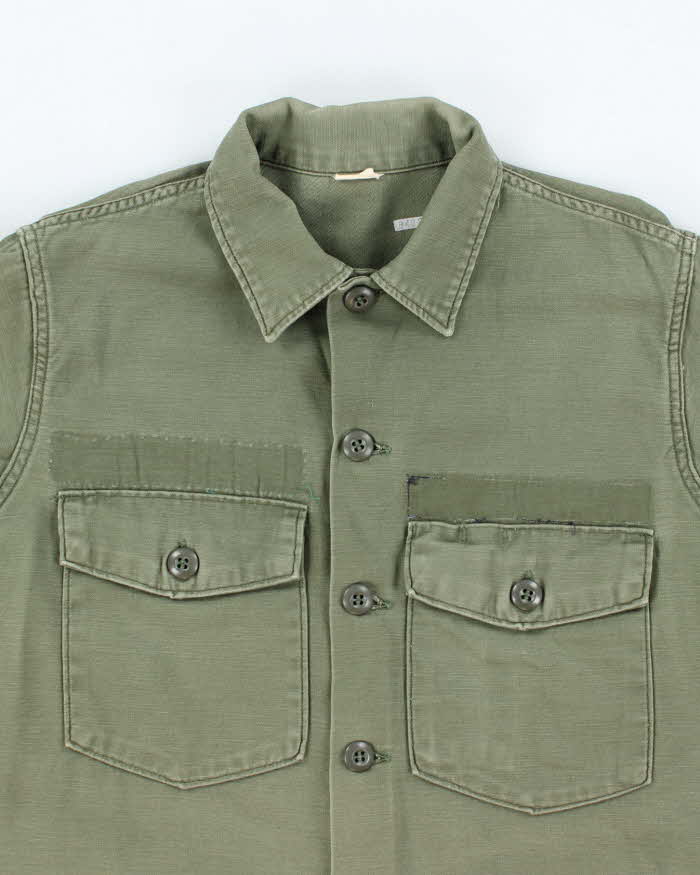 60s Vintage US Army OG-107 Utility Shirt - Large