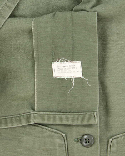 60s Vintage US Army OG-107 Utility Shirt - Large