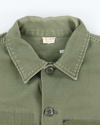 60s Vintage US Army OG-107 Utility Shirt - Large